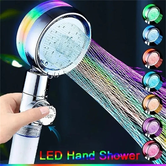 Shower Head Shower Automatic 7 Colors LED Water Saving